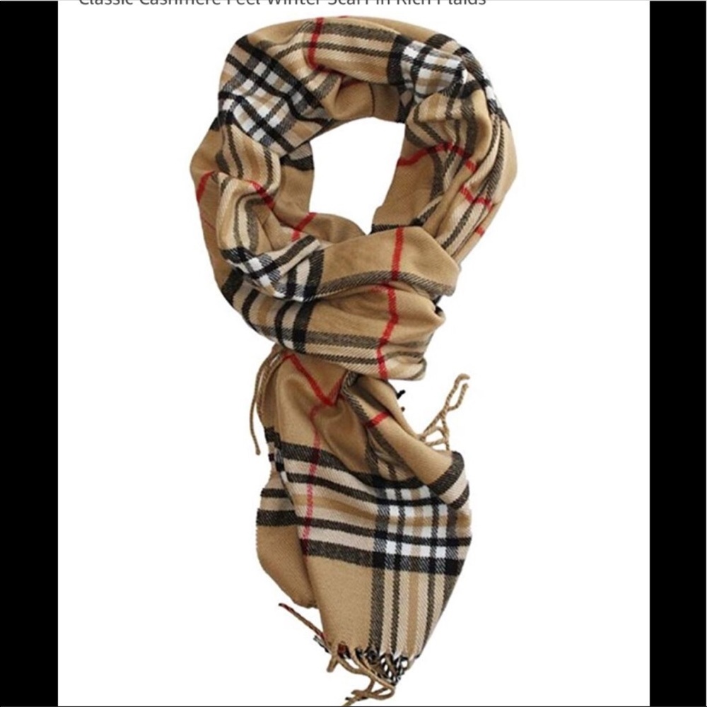 HIGHLANDER SCARF Plaid Cashmere Blend Scarf - Picture 5 of 7